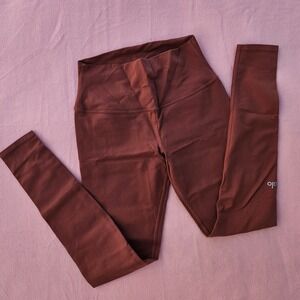 Alo Yoga High Waist Leggings Brown Workout Activewear Women's
